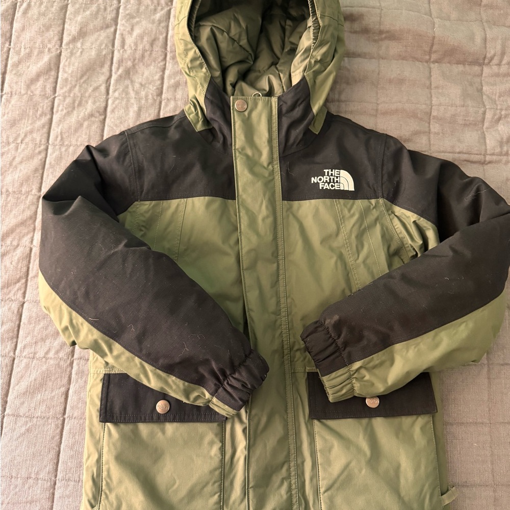 The North Face Olive and Black Hooded Ski Jacket